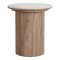 Minamata sidebord �45cm, keramisk bordplate hvit, m�rkebrun.