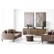 Minamata Couchtisch �80cm, Keramik-Tischplatte Travertin, Walnuss-Dekor.