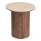 Minamata sidebord �45cm, keramisk bordplate travertin, valn�tt dekor.
