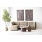 Minamata sidebord �45cm, keramisk bordplate travertin, valn�tt dekor.