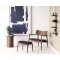 Minamata sidebord �45cm, keramisk bordplate travertin, valn�tt dekor.