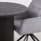 Kyoto Essgruppe Tisch 100x210cm dunkelbraun und 6 Moon St�hle Velours grau.