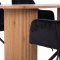 Kyoto Essgruppe Tisch 100x210cm naturfarben und 6 Moon St�hle Velours schwarz.