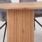 Kyoto Essgruppe Tisch 100x210cm naturfarben und 6 Moon St�hle Velours grau.