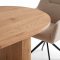 Kyoto Essgruppe Tisch 100x210cm naturfarben und 6 Moon St�hle boucle beige.
