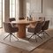 Kyoto Essgruppe Tisch 100x210cm naturfarben und 6 Moon St�hle boucle braun.