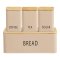 Tuva pojemnik na chleb zestaw z 4 beżowymi.