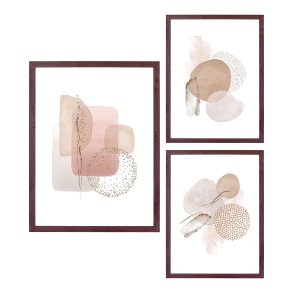 Aspen Zestaw ramek 3 szt. ciemnobrązowe.