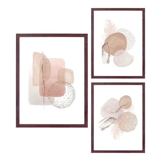 Aspen Rahmenset Set von 3 Dunkelbraun.