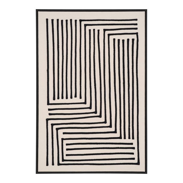 Lipari Druk na płótnie No.3 60x90 cm czarny, beżowy.