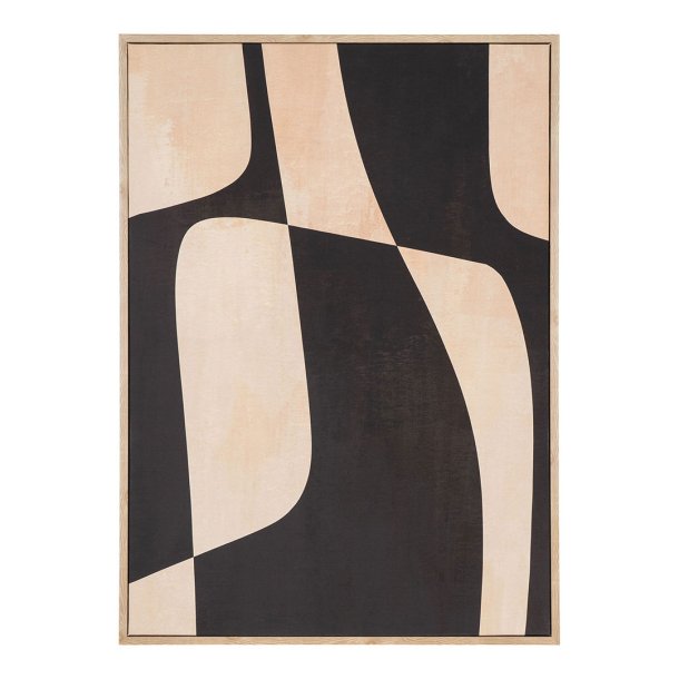 Cape Town NO 3 lerretsprint med ramme 50x70 cm brun, beige.