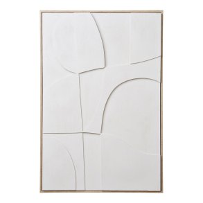 Madeline Druk na płótnie No 1,60 relief dekoracja ścienna z ramą 60x90 cm biały.