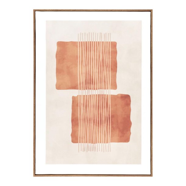 MinnaB druk na płótnie brązowy, beżowy.