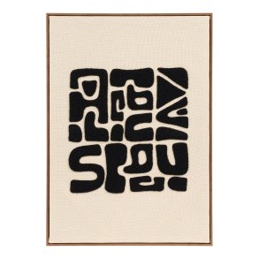 Tove dekoracja ścienna tuftowana czarna, brązowa.