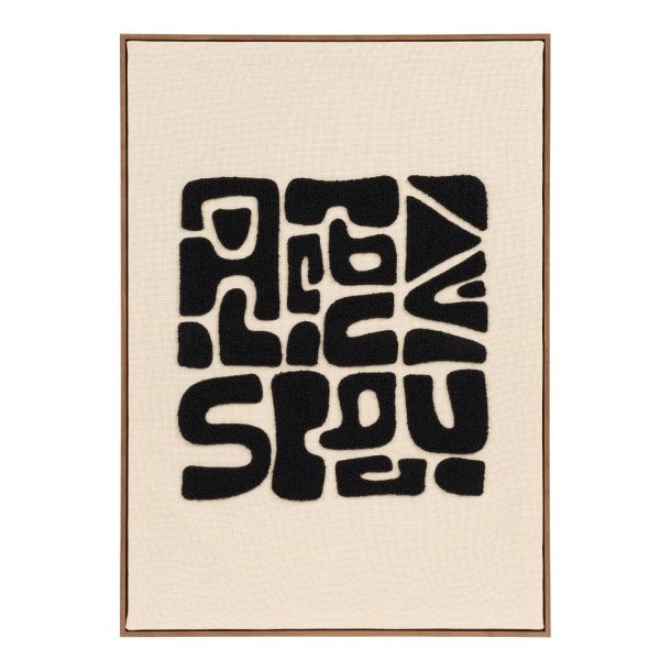 Tove dekoracja ścienna tuftowana czarna, brązowa.