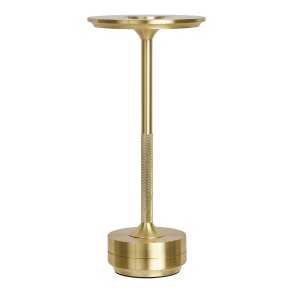 Lyneham Tischlampe LED wiederaufladbar Messing Dekor.