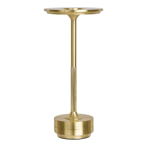 Lyneham Tischlampe LED wiederaufladbar Messing Dekor.