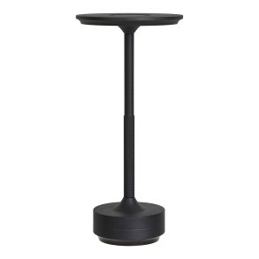 Lyneham Tischlampe LED wiederaufladbar schwarz.