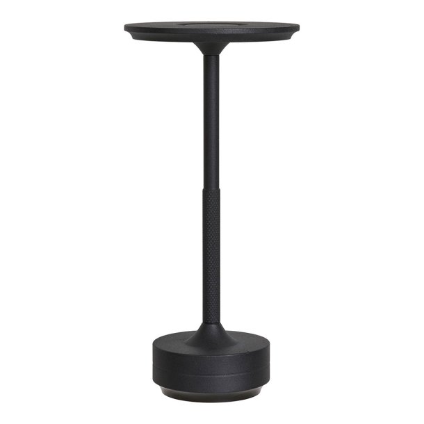 Lyneham Tischlampe LED wiederaufladbar schwarz.