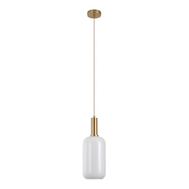 Chelsea lampe pendel 13x41x13cm hvidt glas.