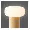 Signe lampe de table rechargeable naturelle, blanche.