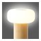 Signe lampe de table rechargeable naturelle, blanche.