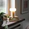 Signe lampe de table rechargeable naturelle, blanche.