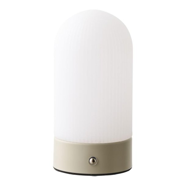 Rosa lampe de table rechargeable beige, blanche.