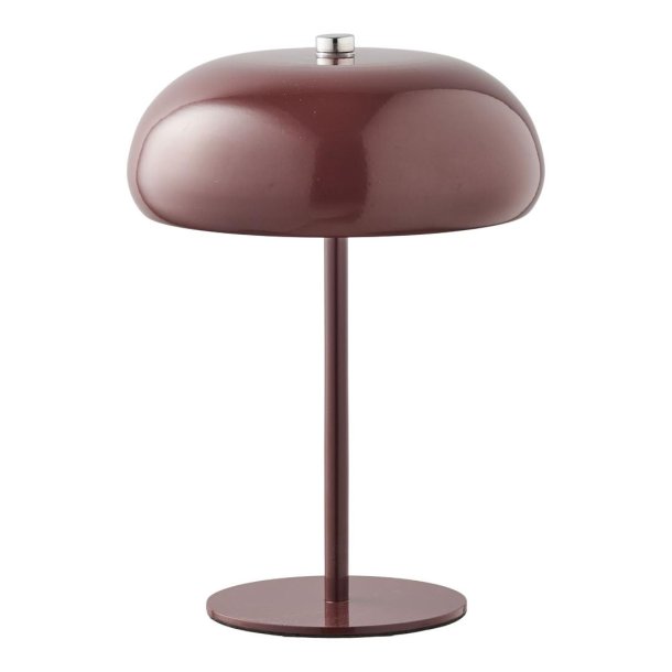 Anja lampe de table rechargeable bordeaux.
