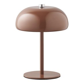 Anja lampe de table rechargeable marron.
