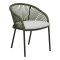 Noomi chaise de jardin avec coussin gris, vert.