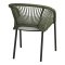 Noomi chaise de jardin avec coussin gris, vert.