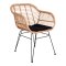 Trish lnestol med hynde, rattan natur.