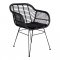 Trish Sessel mit Kissen, Rattan schwarz.