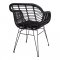 Trish Sessel mit Kissen, Rattan schwarz.