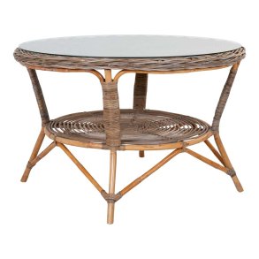 Larisa Gartentisch Ø120cm Glas kubu,grau.