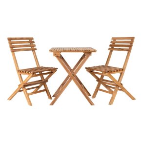 Cuenca caf set set med bord och 2 stolar utomhus teak.