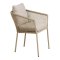 Selina chaise de jardin avec coussin sable.