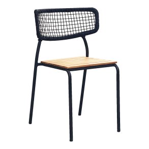 Nashville krzesło ogrodowe Naturalny, czarny.