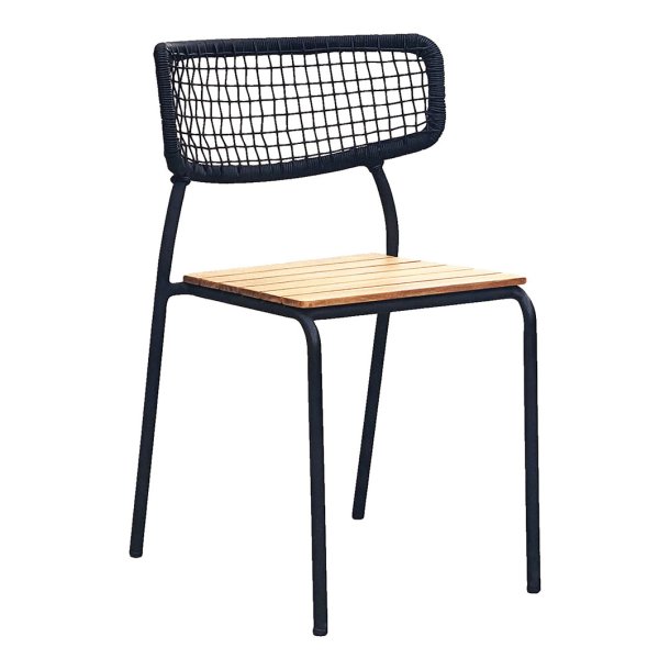 Nashville krzesło ogrodowe Naturalny, czarny.