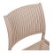 Kaja chaise de jardin empilable taupe.