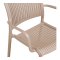 Kaja chaise de jardin empilable taupe.