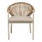 Bella chaise de jardin avec coussin sable, naturel.