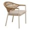Bella chaise de jardin avec coussin sable, naturel.