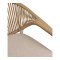 Bella chaise de jardin avec coussin sable, naturel.