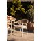 Bella chaise de jardin avec coussin sable, naturel.