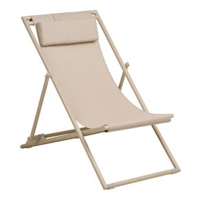 Cille Strandstuhl 4-Position R�ckenlehne taupe.