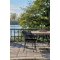 Toronto Gartentisch 100x220cm Natur, schwarz.