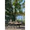 Toronto Gartentisch 100x220cm Natur, schwarz.