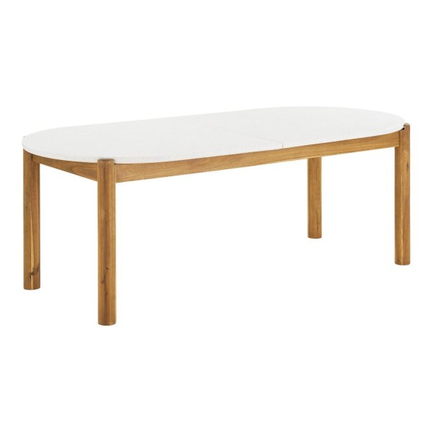 Tirsa table de jardin 95x210cm naturel, blanc.